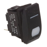 SEACHOICE 50-10961 ROCK SWITCH ON-OFF SPST ILL BK