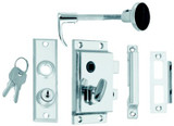 PERKO 0919DP0CHR RIM LOCK ST W/BLT-FLUSH STRIK