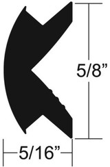 TACO METALS V12-0342BKA50-1 BLACK VINYL INSERT 50'