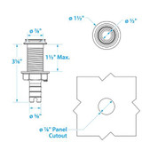 SEACHOICE 50-18591 MEGA DRIPLESS THRU HULL 5/8"