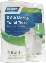 CAMCO RV 40276 TOILET TISSUE 1PLY 4/PK 250