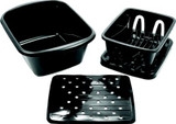 CAMCO RV 43518 SINK KIT W/DISH DRAINER BLK