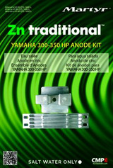MARTYR ANODES CMY300350KITZ ANODE YAM 300-350HP KIT ZN