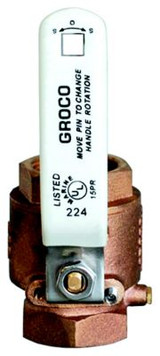 GROCO IBV-1250 1-1/4 BRONZE FF BALL VALVE