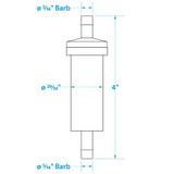 SEACHOICE 21111 FUEL FILTER 5/16" BARB