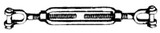 CHICAGO HARDWARE 030731 TURNBUCKLE J&J GALV 1/2IN X 6I