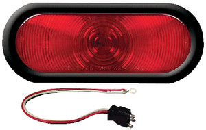 OPTRONICS ST74RBP 6" OVAL RED TAILLIGHT KIT