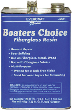 EVERCOAT 105501 BOATERS CHOICE RESIN GL W/HDNR