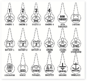 BLUE SEA SYSTEMS 7902 ICON CIRCUIT IDENT LABEL