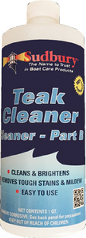 SUDBURY BOAT CARE 862Q TEAK CLEANER PART B QUART