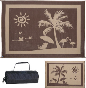 MING'S MARK INC BP8117 MAT-BEACHPAR 8'X11' BROWN-BEIG