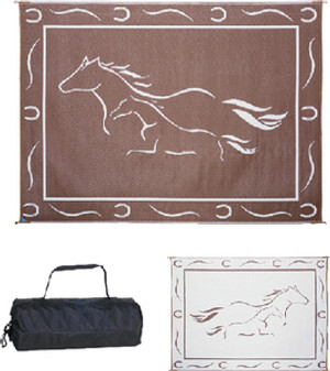 MING'S MARK INC GH8117 MAT-HORSES 8'X11' BROWN-WHITE