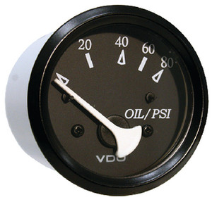 VDO 50-15221 OIL PRESSURE GAGE BLK/BLK