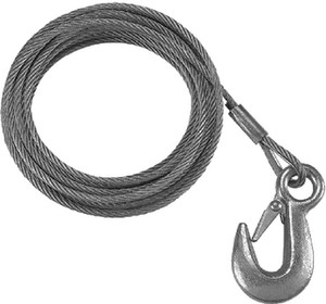 FULTON/WESBAR (CEQUENT) WC750 0100 WINCH CABLE W/HOOK 7/32 X 50