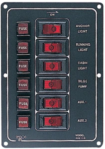 SEA-DOG LINE 422110-1 ALUMINUM 6 SWITCH PANEL-VERT