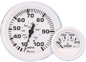 FARIA INSTRUMENTS F33112 DRESS WHITE SPEEDOMETER 55 MP