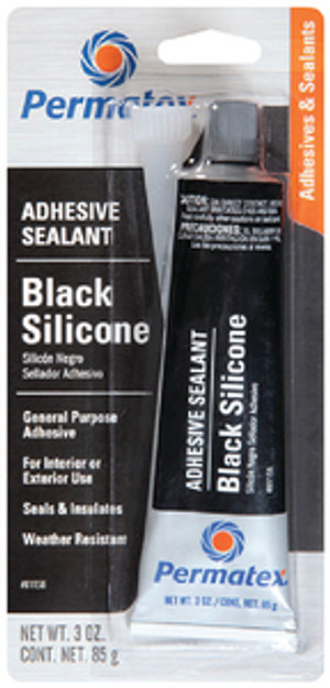 PERMATEX  81158 BLK. SILICONE ADHESIVE SEALANT