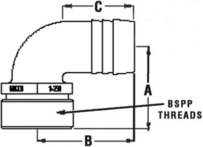 GROCO PTHC-2PD50 BRZ-90 ADAPTOR G 2" TO 50MM