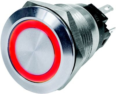 BLUE SEA SYSTEMS 4162-BSS SWITCH PB SS 10A OFF-ON RED