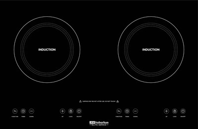 SUBURBAN MFG 3309A INDUCTION COOKTOP DOUBLE ELEME