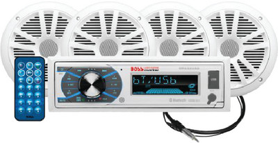 BOSS AUDIO SYSTEMS MCK632WB.64 MARINE RECEIVER   SPEAKER PKG