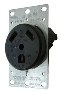 VALTERRA DG30VP RECEPTACLE W/ PLATE ROUND 30A