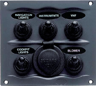AFI/MARINCO/GUEST/NICRO/BEP 900-5WPS SWITCH PANEL 5 GANG GRAY
