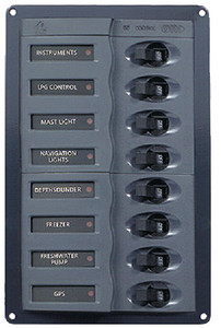 AFI/MARINCO/GUEST/NICRO/BEP 901V DC CIRCUIT BREAKER PANEL 8 WA