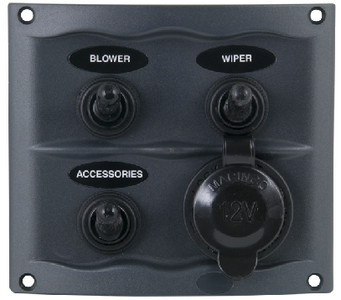 AFI/MARINCO/GUEST/NICRO/BEP 900-3WPS SWITCH PANEL 3 GANG GRAY