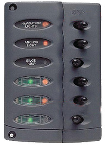 AFI/MARINCO/GUEST/NICRO/BEP CSP6-F WATERPROOF SWITCH PANEL 6 WAY