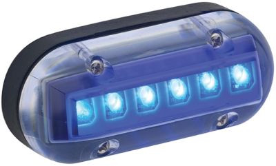 ATTWOOD MARINE 6528B-7 UNDERWATER LIGHT-BLU 6LED OVAL