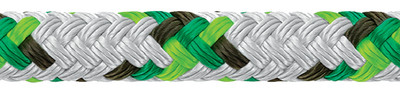 SAMSON ROPE 435020505030 XLS3 8MM WHT W/GRN TRACE 500'
