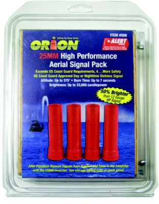 ORION SAFETY PRODUCTS 589 25 MM RED AERIAL FLARE 4 PK