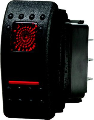BLUE SEA SYSTEMS 7936-BSS SWITCH DPDT ON-OFF-ON BLACK
