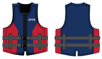 BODY GLOVE VESTS 99502 EVOPRENE PFD RED/BLUE 2XL/3XL