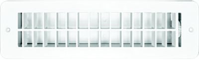 RV DESIGNER H851 VENT REG WH PLAS DAMP 2.25X10