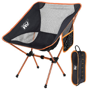 SEACHOICE 590-6070 PORTABLE CAMP CHAIR BLK/ORG