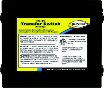 VALTERRA POWER 64403 TRANSFER SWITCH 30 AMP