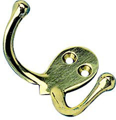 SEA-DOG LINE 671515-1 BRASS DBL COAT HOOK