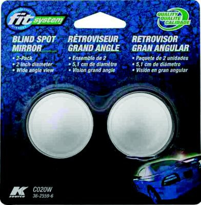 K-SOURCE C020W STICK ON MIRROR 2" ROUND, 2PCS