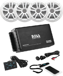 BOSS AUDIO SYSTEMS ASK904B.64 4-CH BT AMP W/4 6.5  SPKS