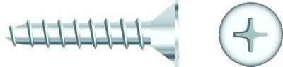 SEACHOICE RP-SC627CH #8 X 1  FLT SMS CHROM  50BG