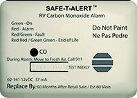 MTI INDUSTRIES 62-541-WT-MARINE CO ALARM WHT SURFACE 12V