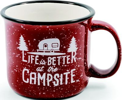 CAMCO RV 53235 CERAMIC CAMPSITE MUG RED 14OZ
