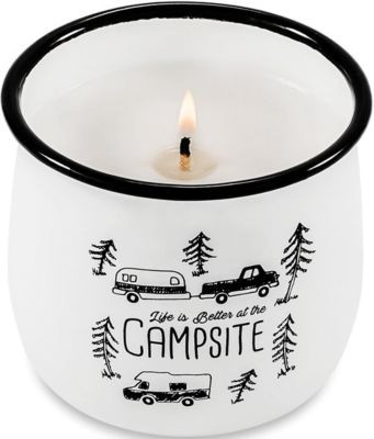 CAMCO RV 53244 CITRONELLA WHT/BLK RIM CANDLE