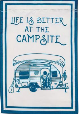 CAMCO RV 53307 YARD FLAG WHT/BLU CAMPER/CANOE