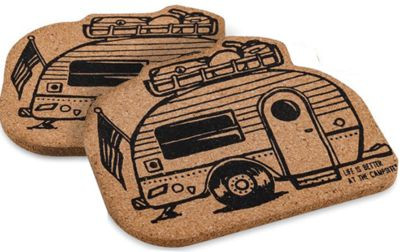 CAMCO RV 53384 COASTERS CORK 2PK CAMPER/LUGG