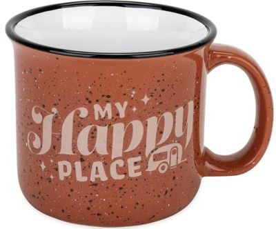 CAMCO RV 53472 MUG RED MY HAPPY PLACE 14OZ