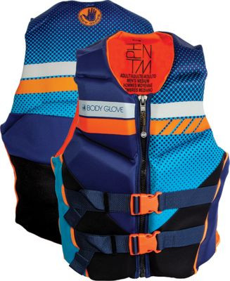 BODY GLOVE VESTS 23224BLUORGL MENS PHANTOM PFD BLU/ORANGE L