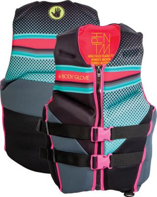 BODY GLOVE VESTS 23224WAQUPNKS WOMENS PHANTOM PFD AQUA/PINK S
